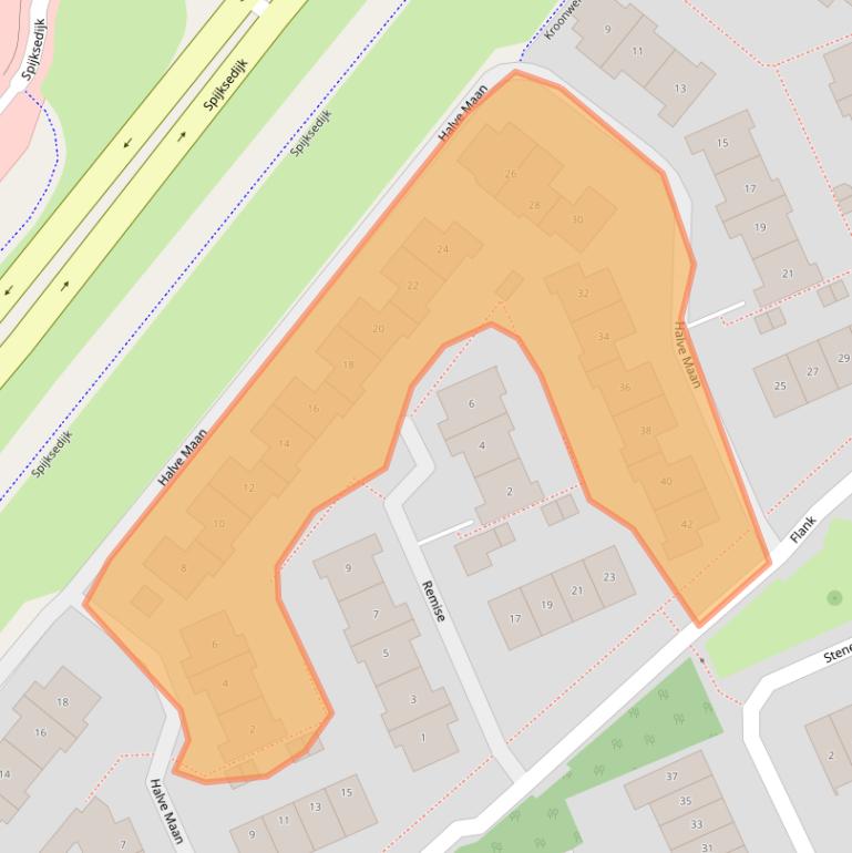 Kaart van postcodegebied 4207BE.