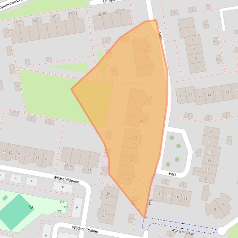 Kaart van postcodegebied 4207CK.