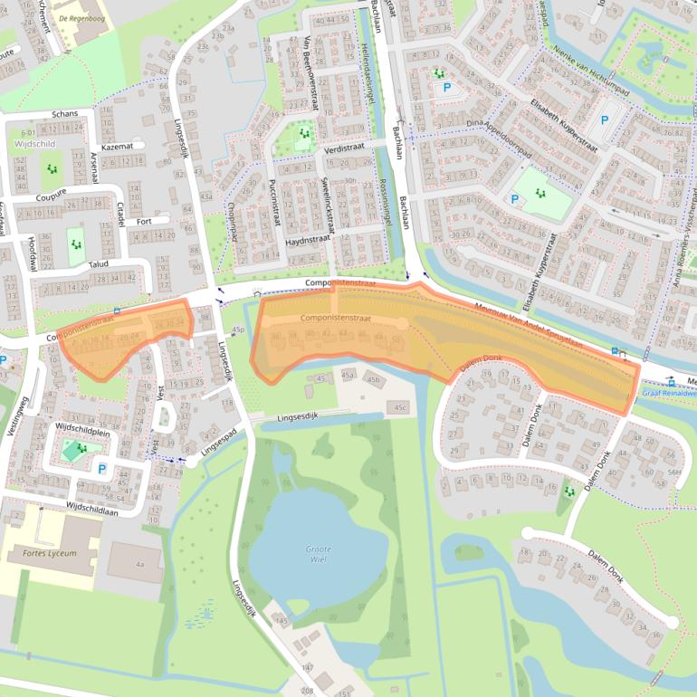 Kaart van postcodegebied 4207CL.