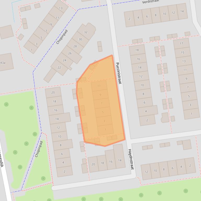 Kaart van postcodegebied 4207DC.