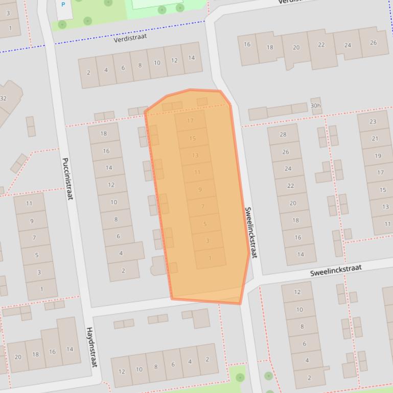 Kaart van postcodegebied 4207DG.