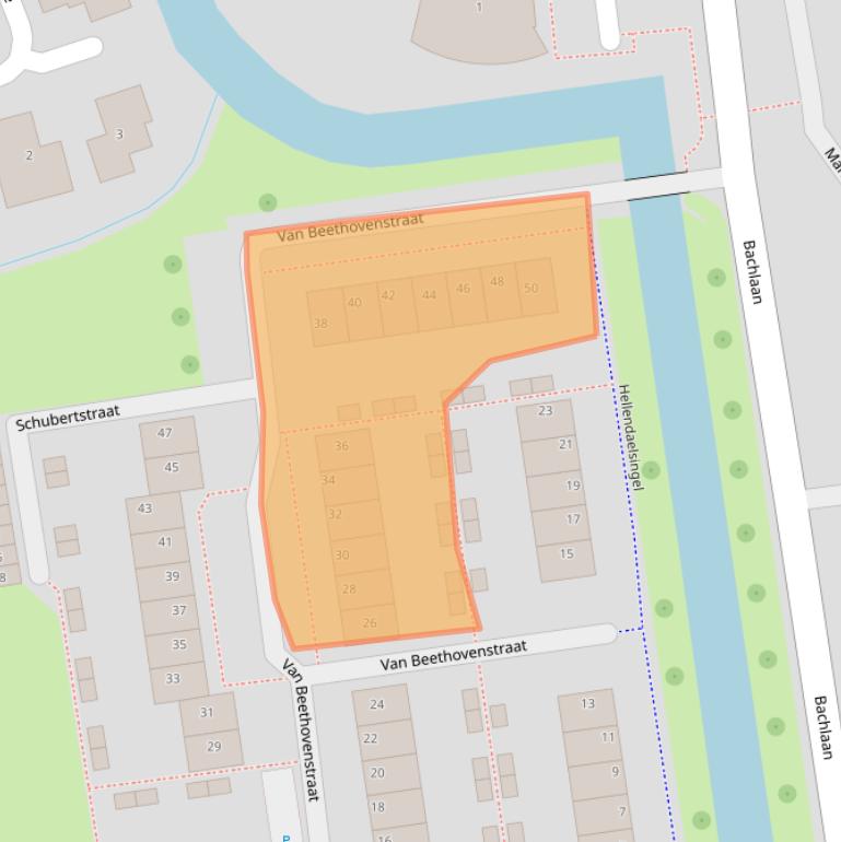 Kaart van postcodegebied 4207DN.