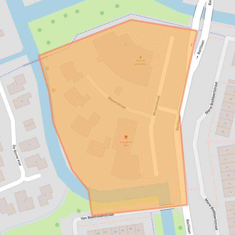 Kaart van postcodegebied 4207DS.