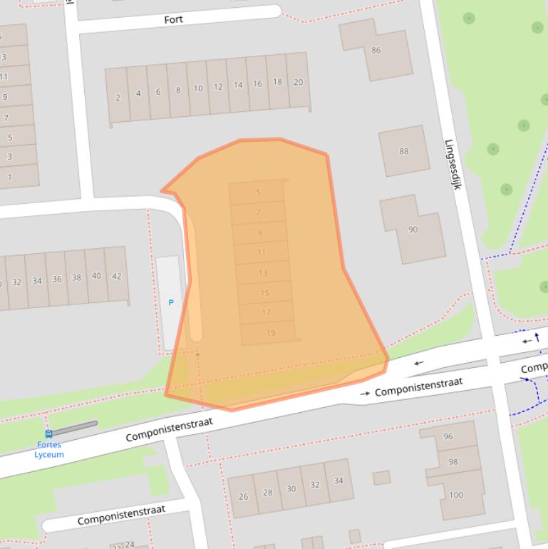 Kaart van postcodegebied 4207EG.