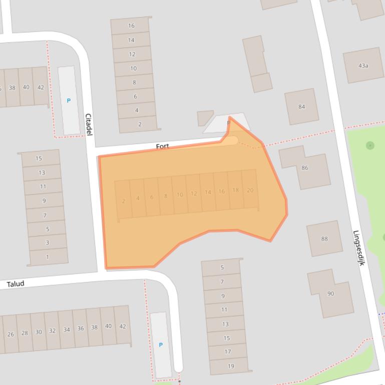 Kaart van postcodegebied 4207EK.