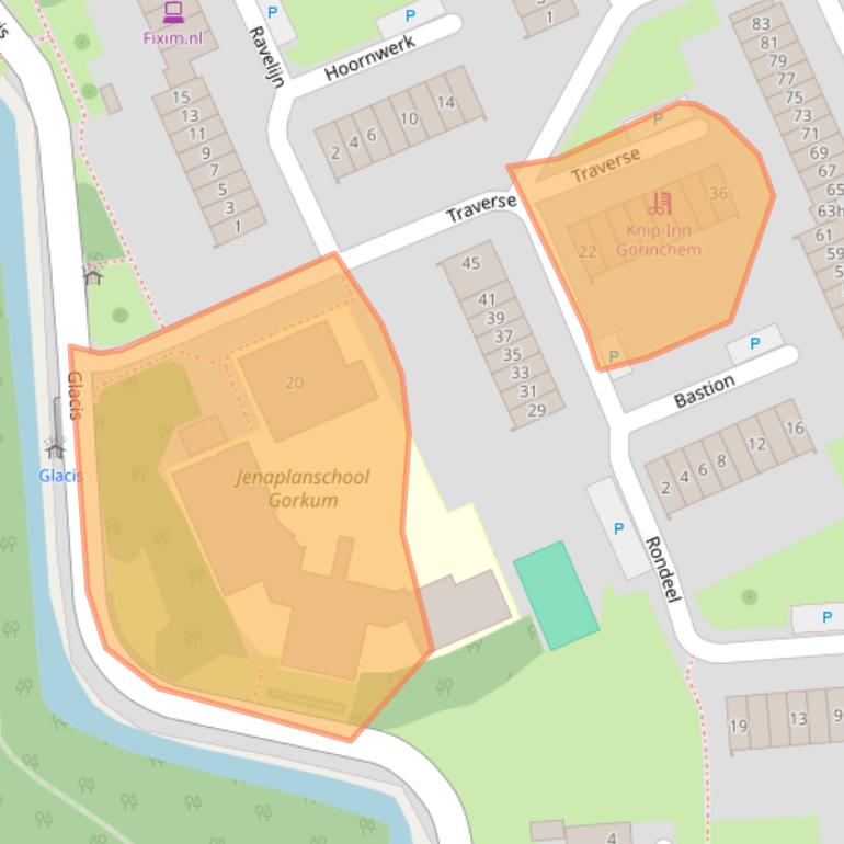 Kaart van postcodegebied 4207GG.