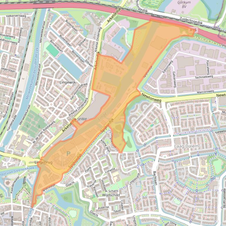 Kaart van postcodegebied 4207GN.