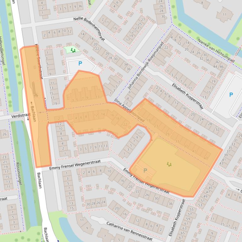 Kaart van postcodegebied 4207JG.