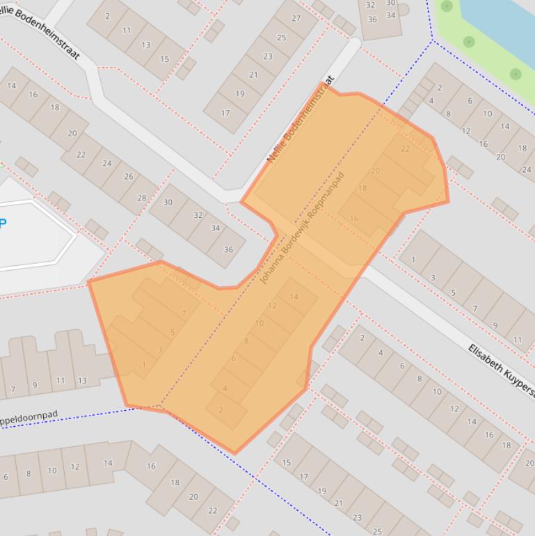 Kaart van postcodegebied 4207JL.