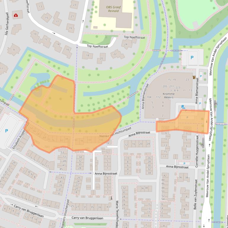Kaart van postcodegebied 4207JT.