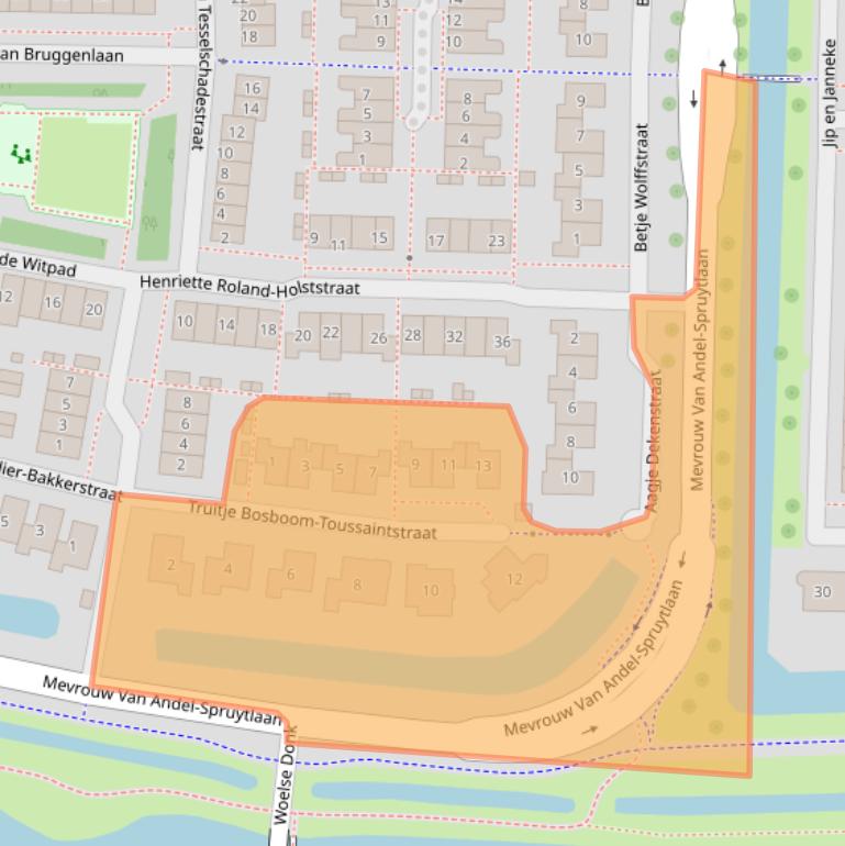 Kaart van postcodegebied 4207JW.