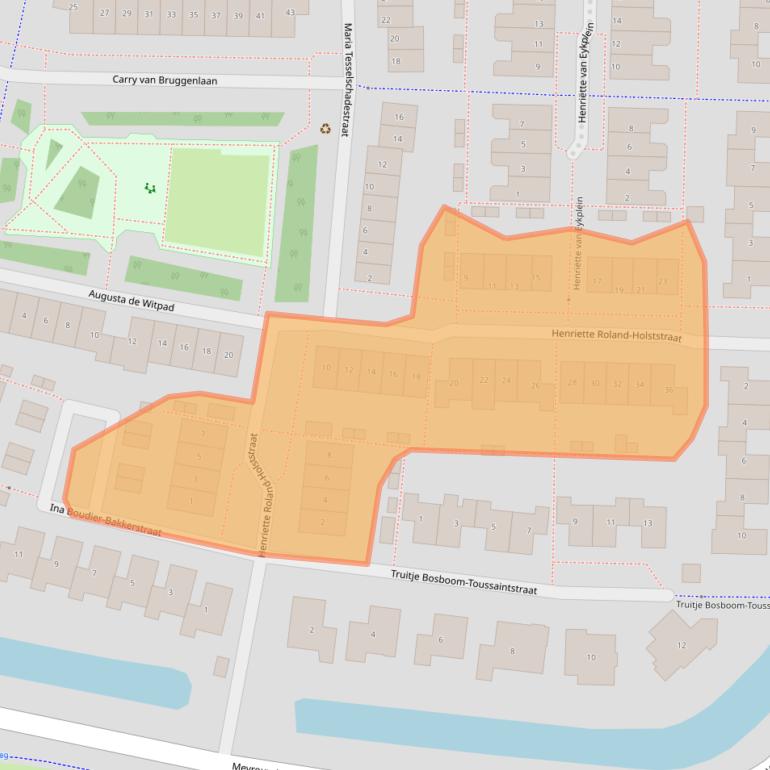 Kaart van postcodegebied 4207JX.