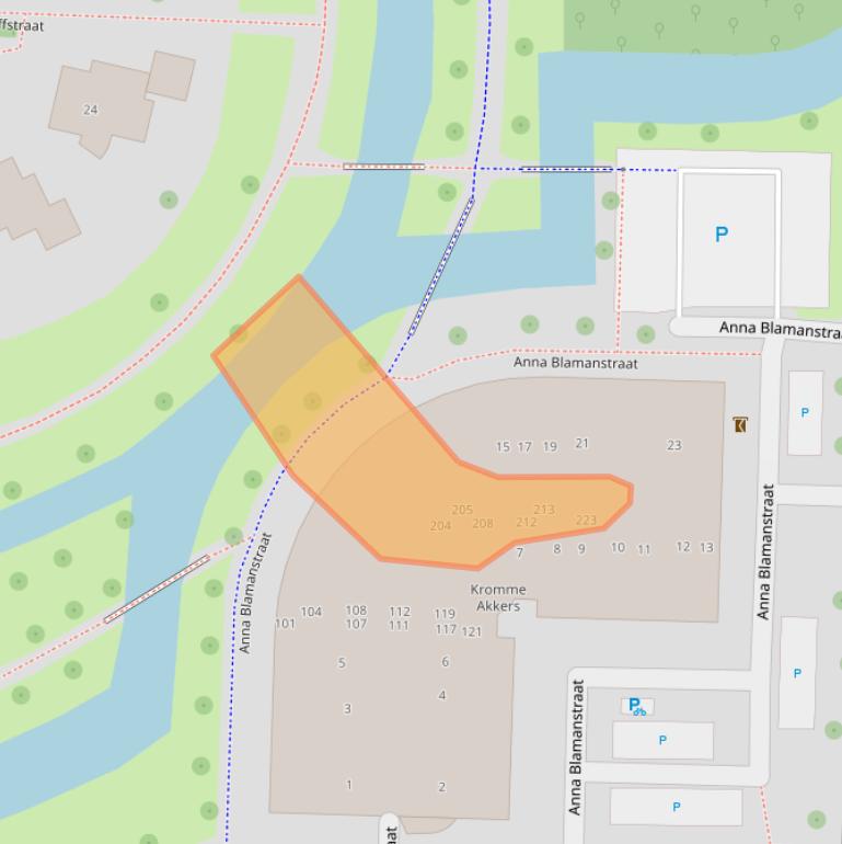 Kaart van postcodegebied 4207KM.