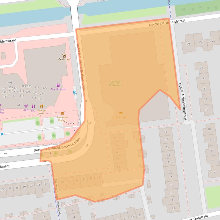 Kaart van postcodegebied 4207NC.