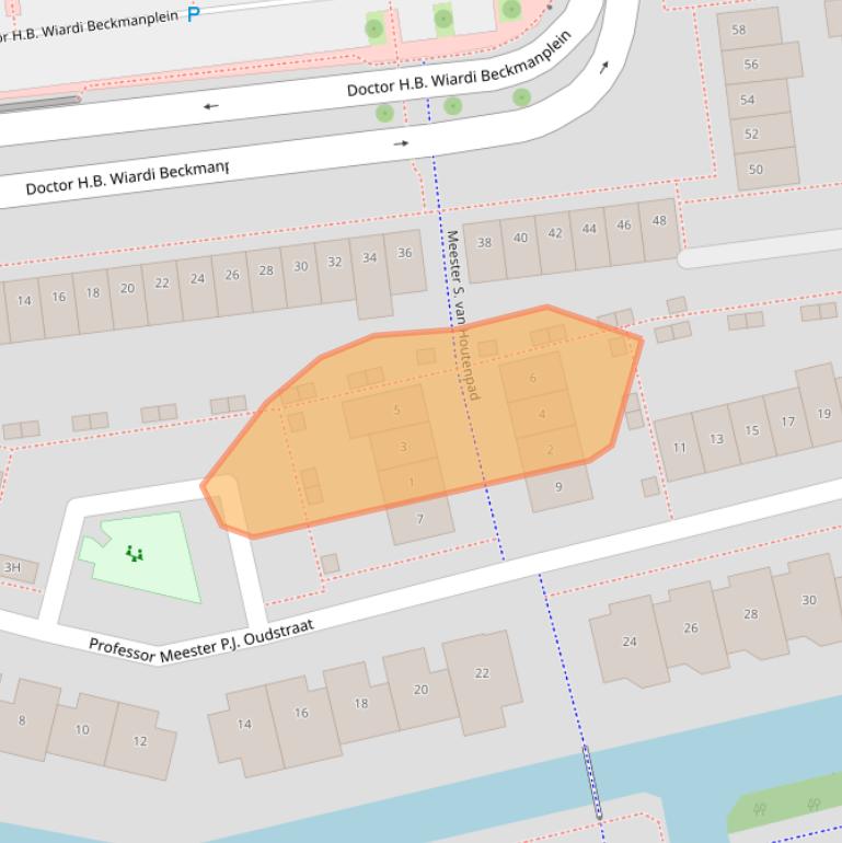 Kaart van postcodegebied 4207NE.