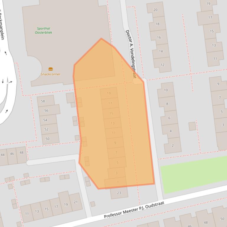 Kaart van postcodegebied 4207NG.