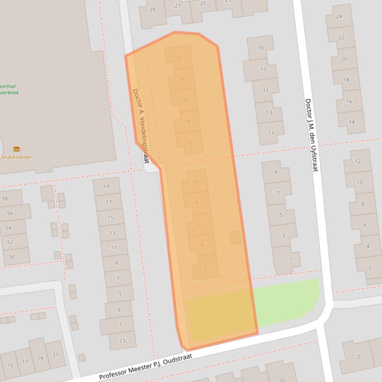 Kaart van postcodegebied 4207NH.