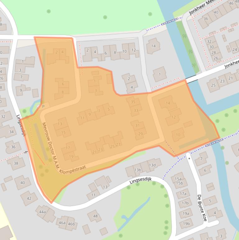 Kaart van postcodegebied 4207NZ.