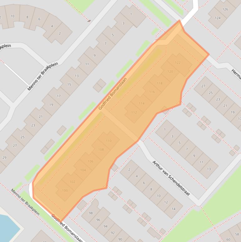 Kaart van postcodegebied 4207PC.