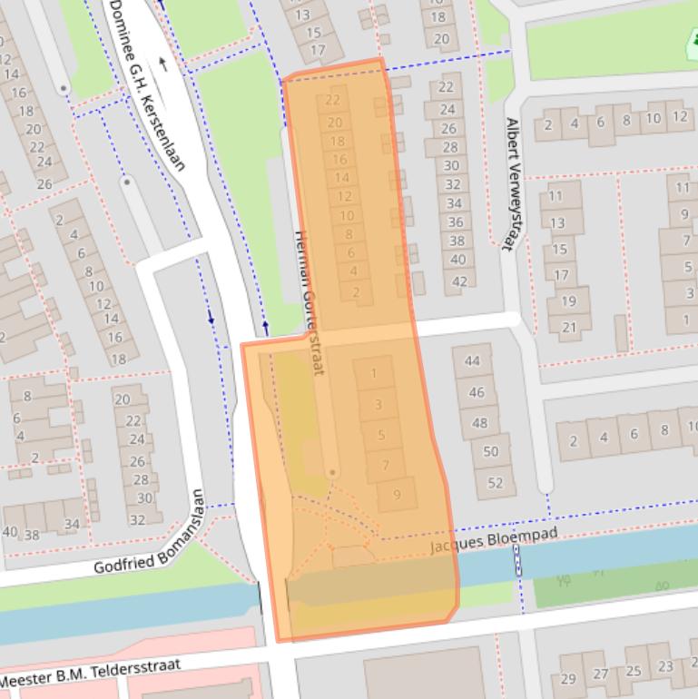 Kaart van postcodegebied 4207RC.