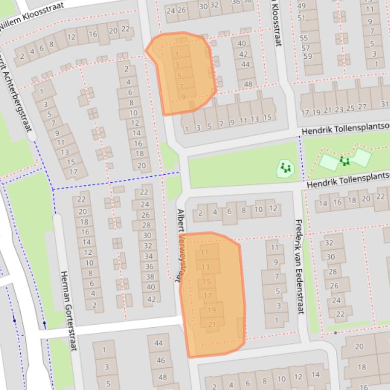 Kaart van postcodegebied 4207RD.