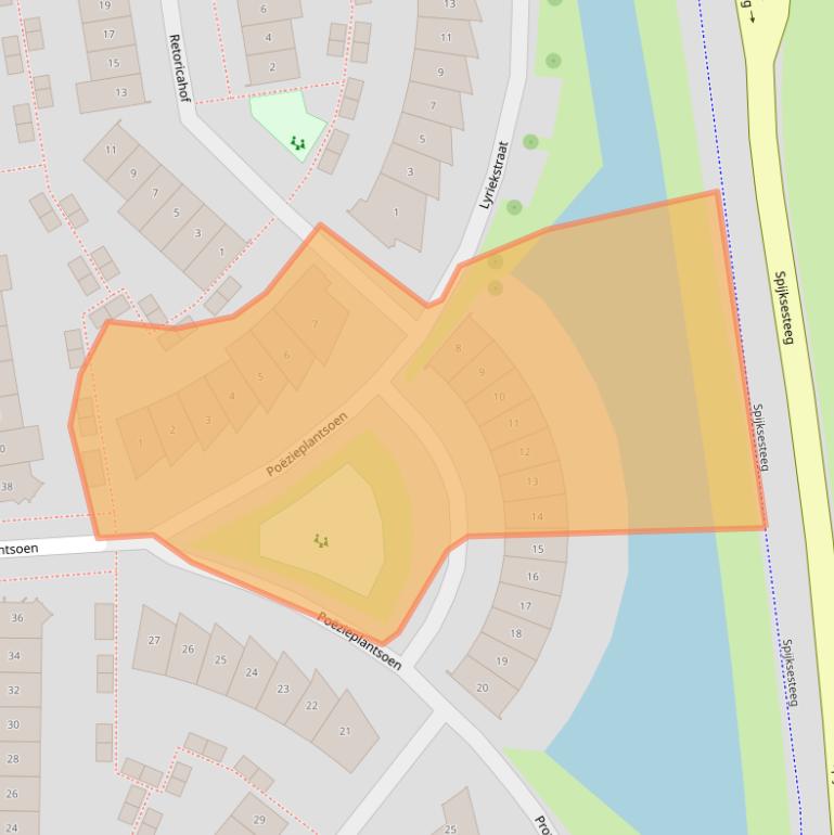 Kaart van postcodegebied 4207TT.