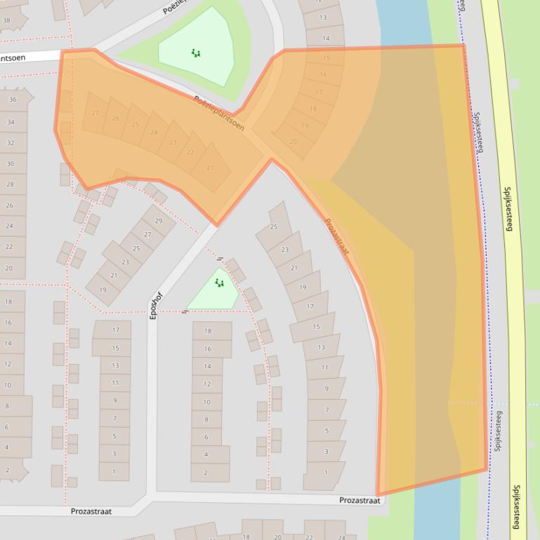 Kaart van postcodegebied 4207TV.