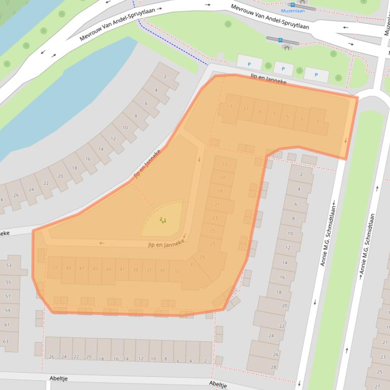 Kaart van postcodegebied 4207VE.