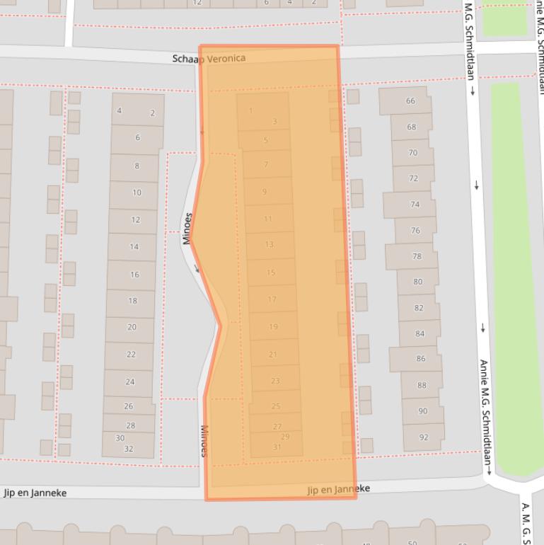 Kaart van postcodegebied 4207VP.