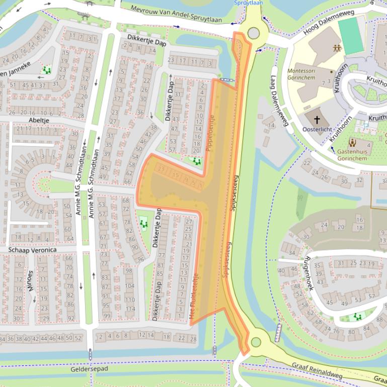 Kaart van postcodegebied 4207WK.