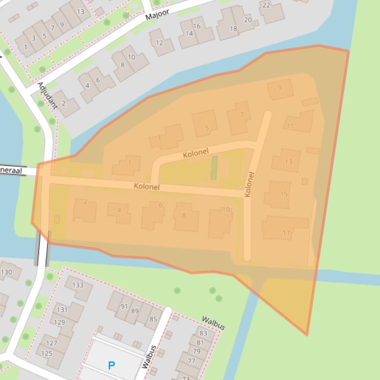 Kaart van postcodegebied 4208AB.