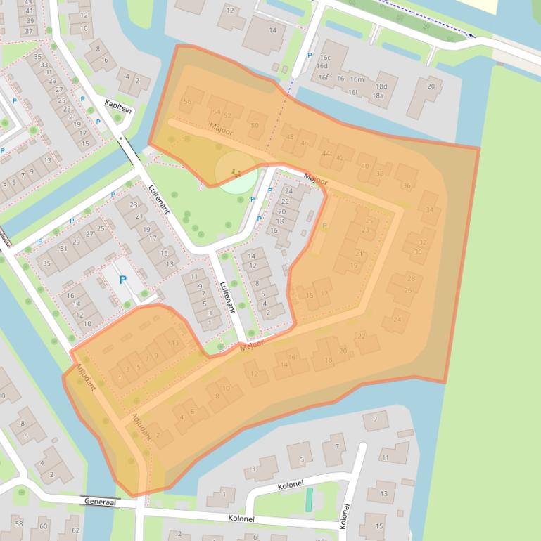 Kaart van postcodegebied 4208AC.