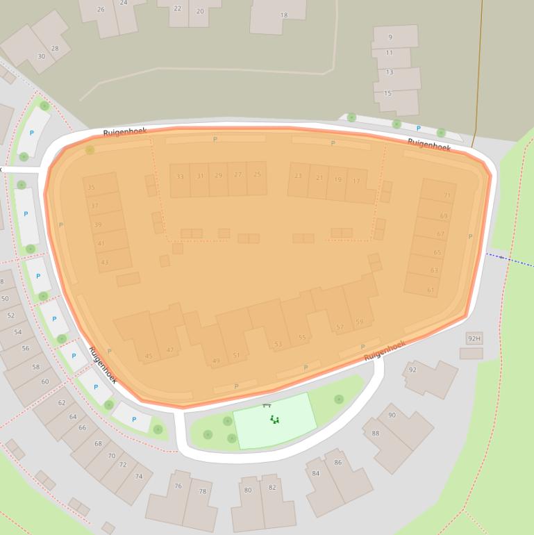 Kaart van postcodegebied 4208BK.