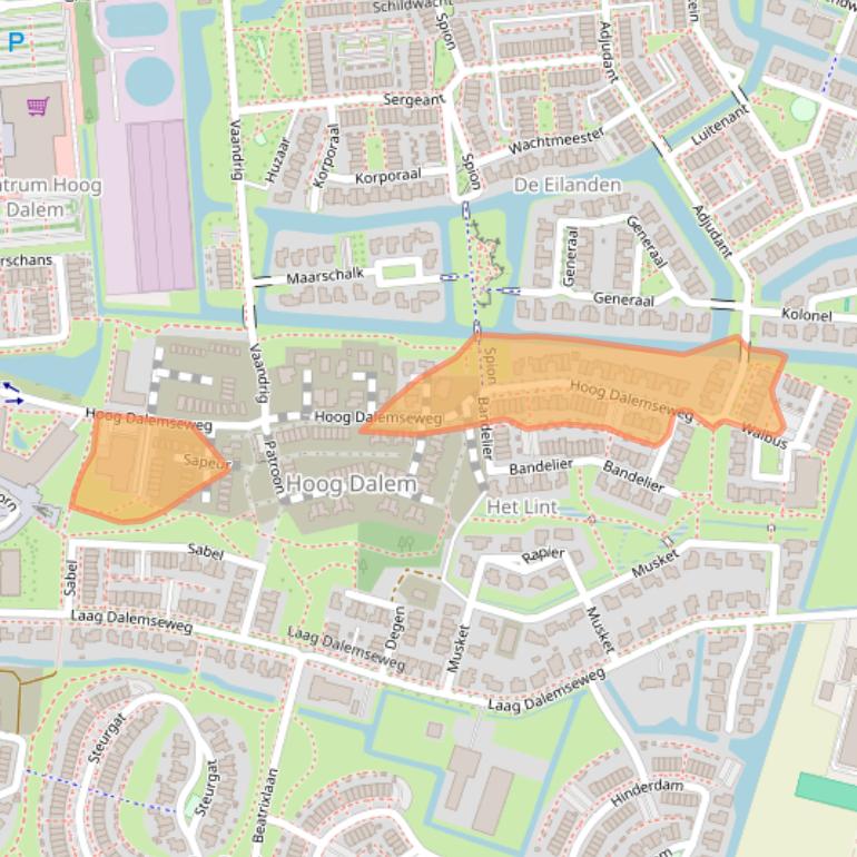 Kaart van postcodegebied 4208CA.