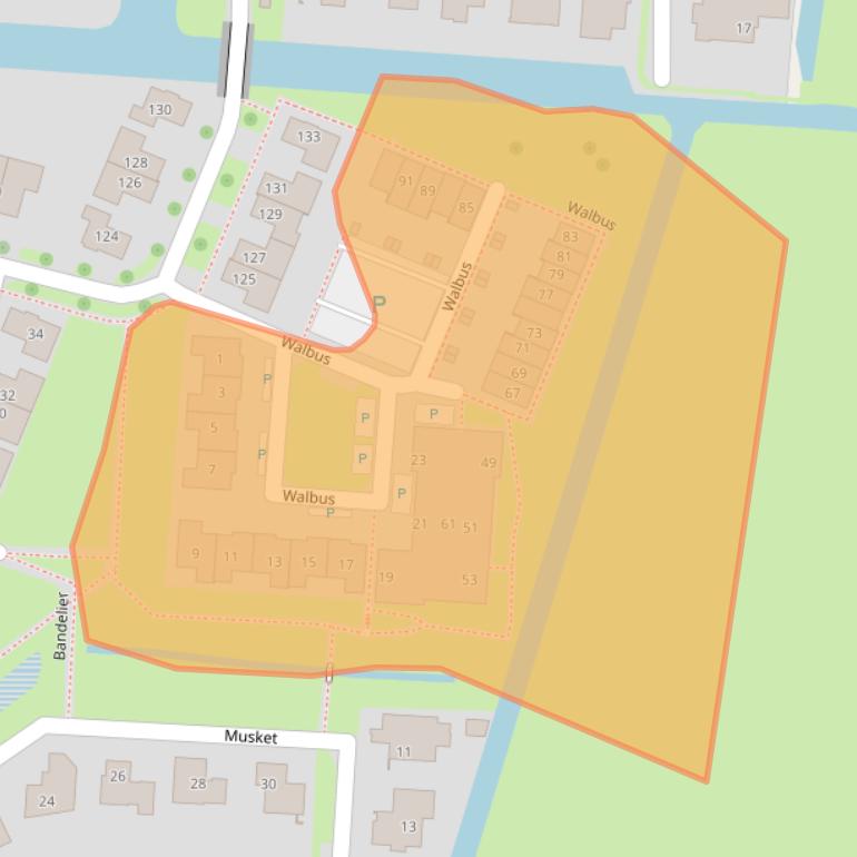 Kaart van postcodegebied 4208CC.