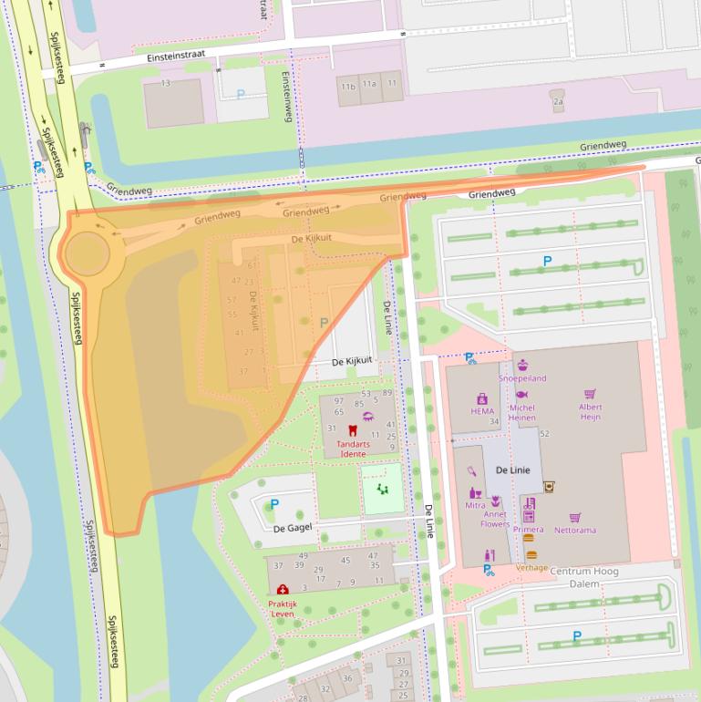 Kaart van postcodegebied 4208DD.