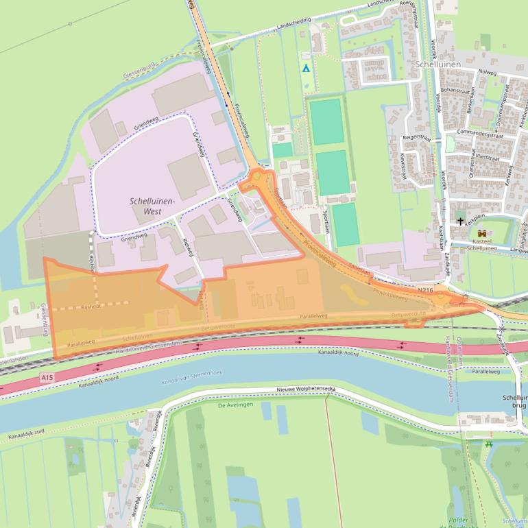 Kaart van postcodegebied 4209AA.
