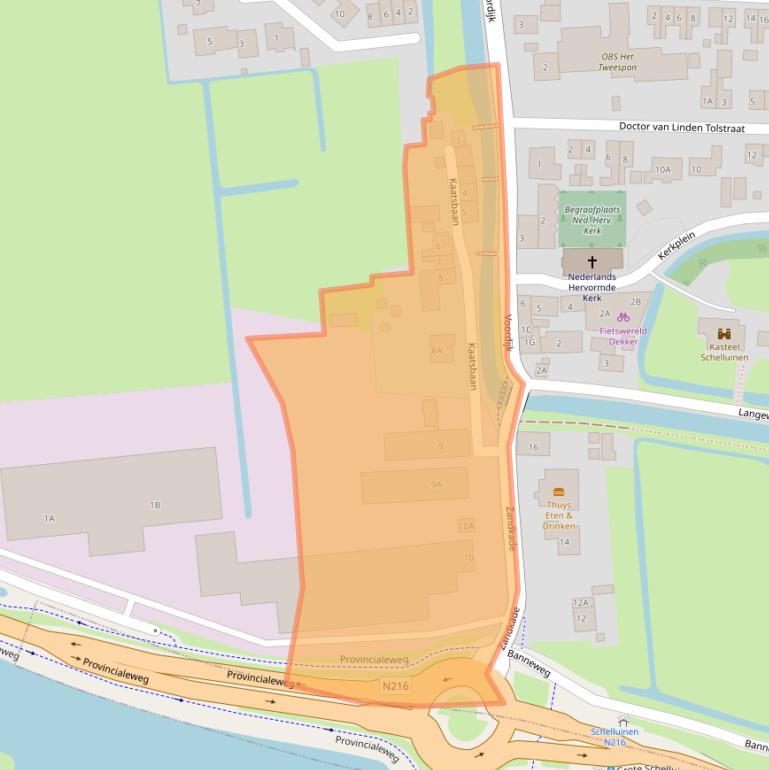 Kaart van postcodegebied 4209AD.