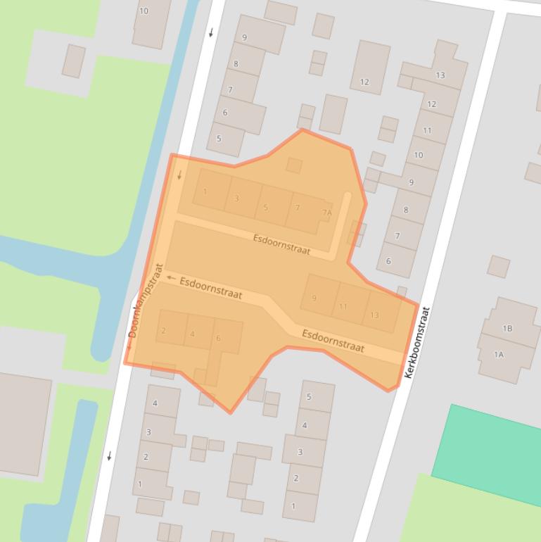 Kaart van postcodegebied 4209AT.