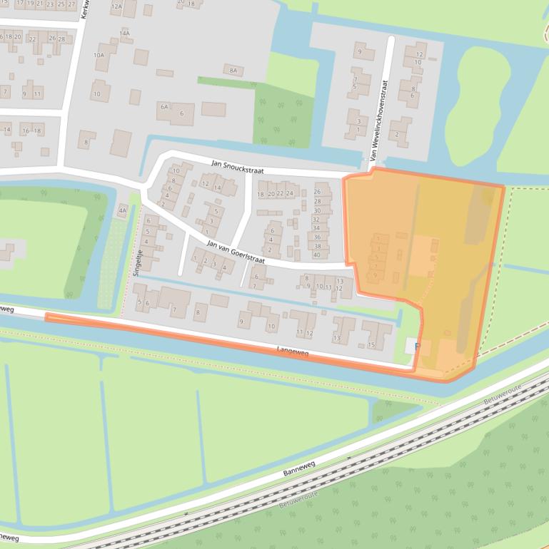 Kaart van postcodegebied 4209CA.