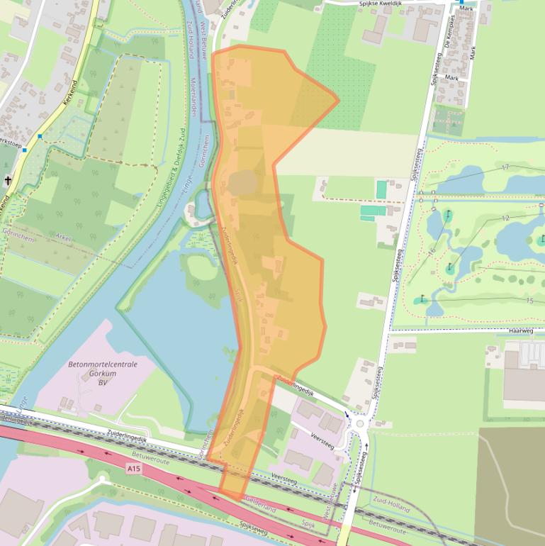 Kaart van postcodegebied 4211BH.