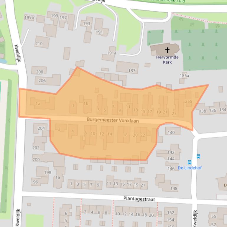 Kaart van postcodegebied 4211BS.