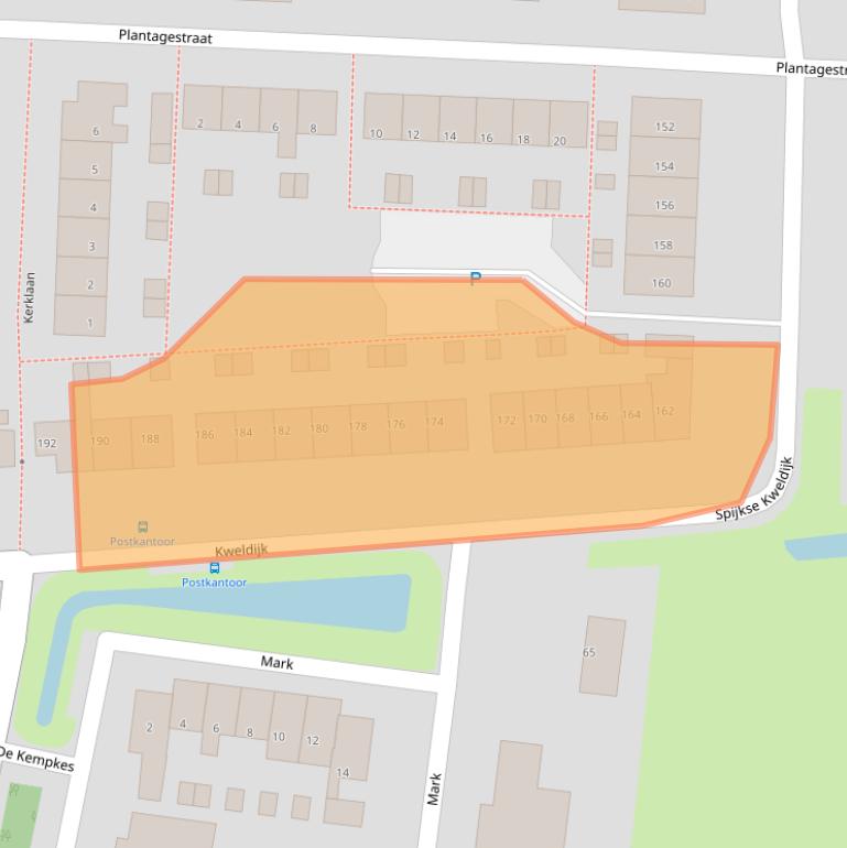 Kaart van postcodegebied 4211CT.