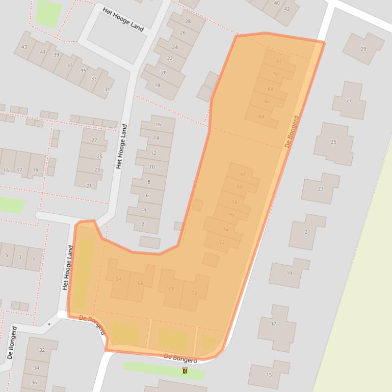 Kaart van postcodegebied 4213CZ.