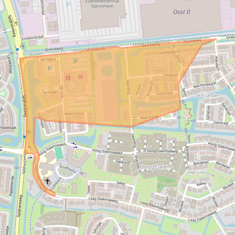 Kaart van postcodegebied 4213KC.