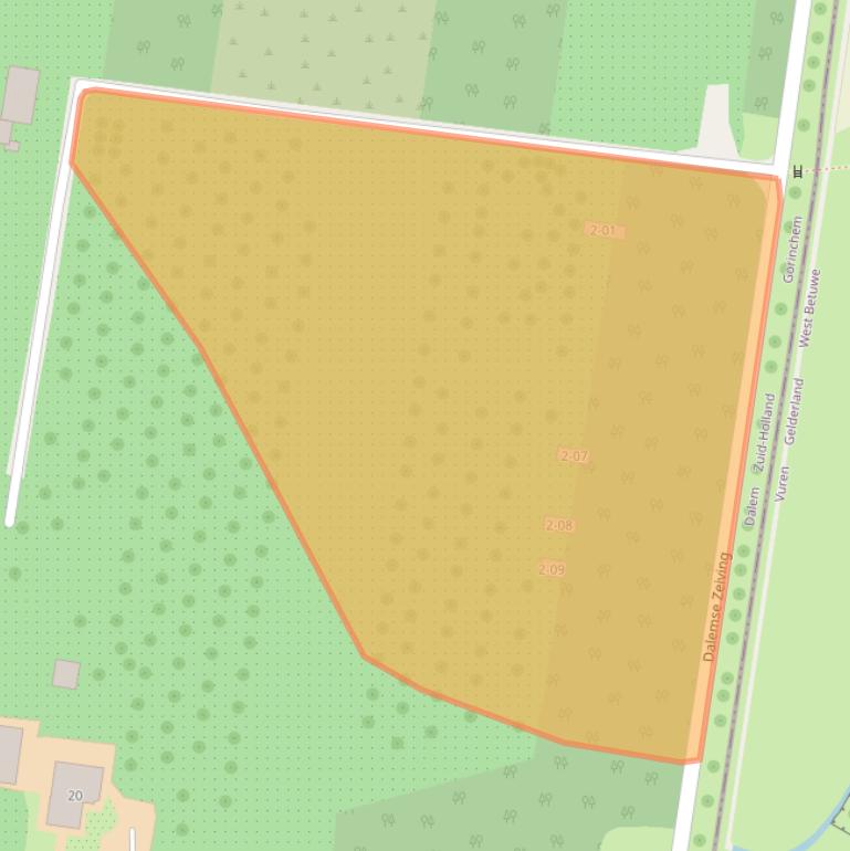 Kaart van postcodegebied 4213LB.