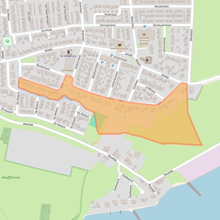 Kaart van postcodegebied 4214DD.