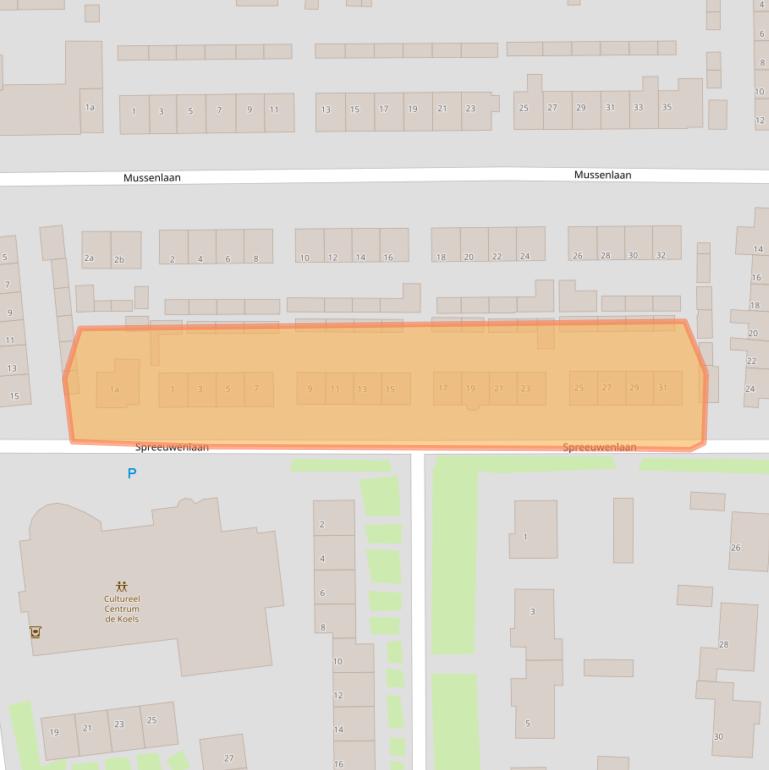 Kaart van postcodegebied 4214EE.