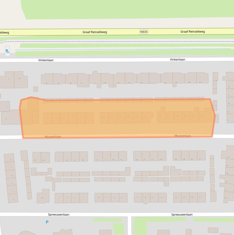 Kaart van postcodegebied 4214EG.