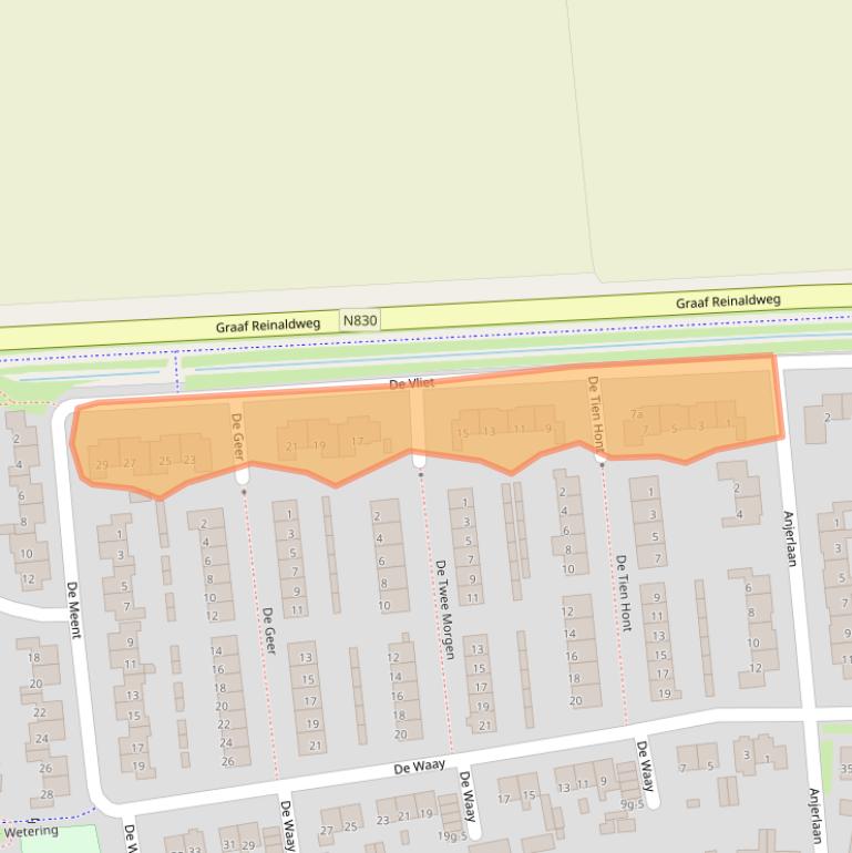 Kaart van postcodegebied 4214EN.